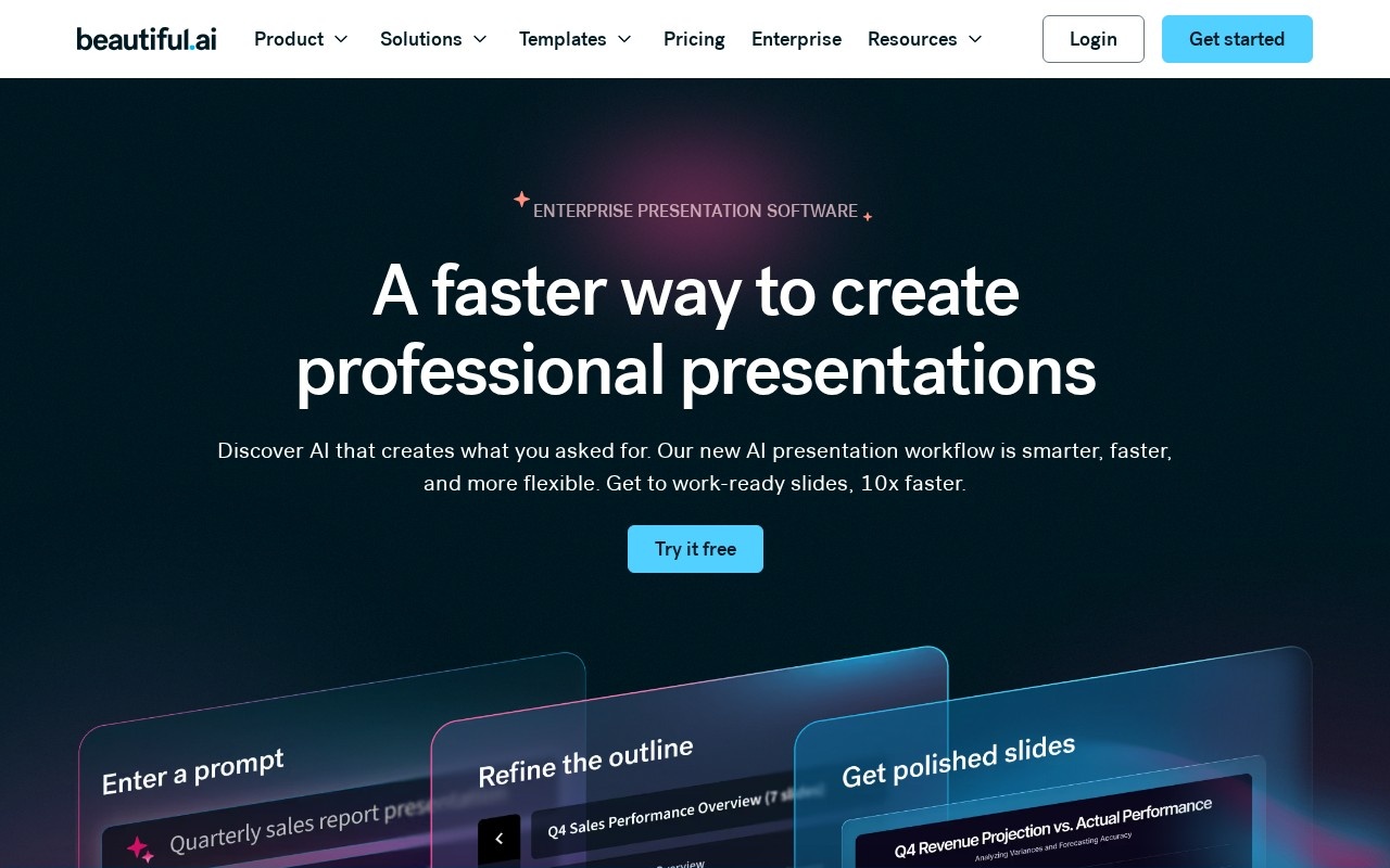 Screenshot of the Beautiful.ai website